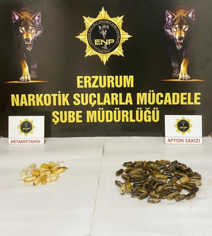 ERZURUM EMNİYET MÜDÜRLÜĞÜ NARKOTİK SUÇLARLA MÜCADELE ŞUBE MÜDÜRLÜĞÜNCE İRAN UYRUKLU ŞAHIS YUTTUĞU 78 KAPSÜL UYUŞTURUCUYLA YAKALANDI