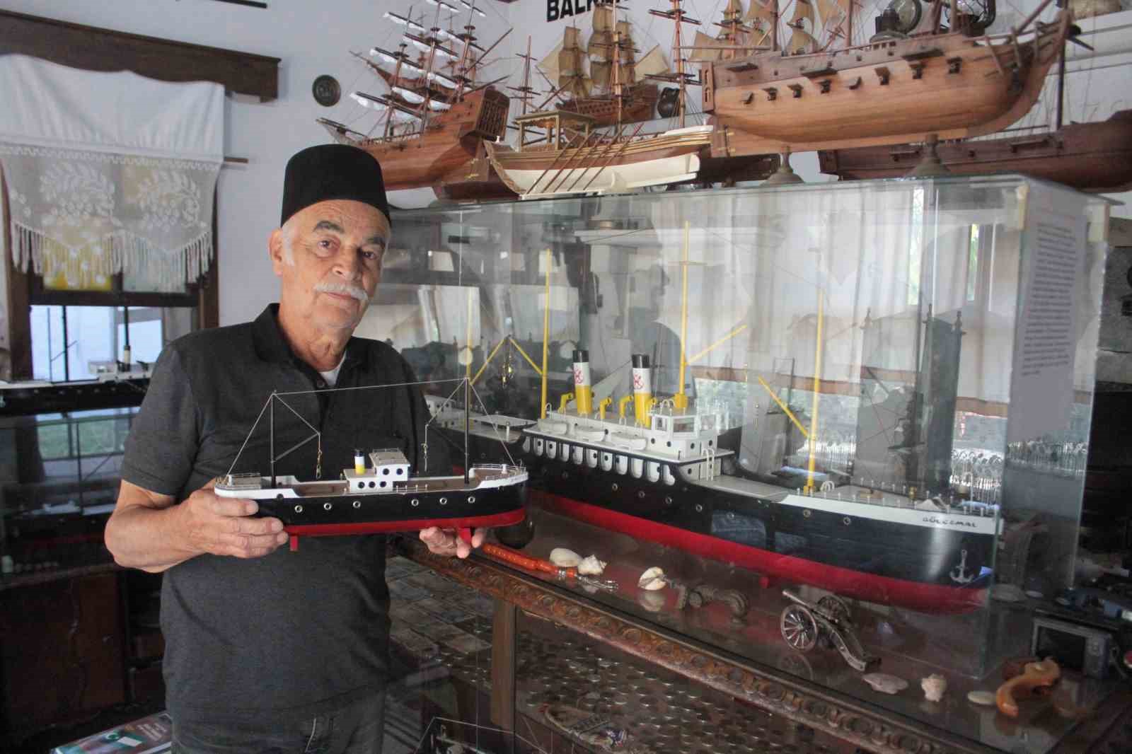 ORDU'DA YAŞAYAN SALİH SAĞLAM, 25 YILDIR GAZETE VE DERGİLERDEN FOTOĞRAFLARINA BAKARAK YAPMAYI SÜRDÜRDÜĞÜ GEMİ MAKETLERİNİ OLUŞTURDUĞU MÜZEDE SERGİLİYOR