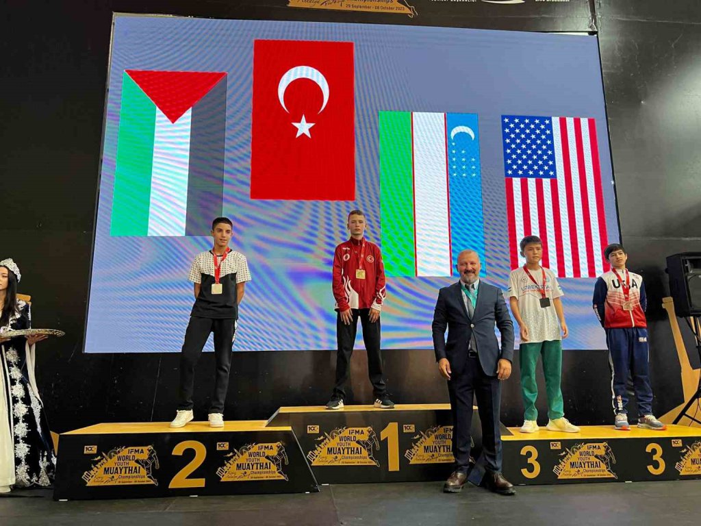 CANİK BELEDİYESPOR KULÜBÜ MİLLİ SPORCUSU MUSTAFA EREN DOĞAN , 2023 IFMA GENÇLER DÜNYA MUAYTHAİ ŞAMPİYONASI'NDA ŞAMPİYON OLDU
