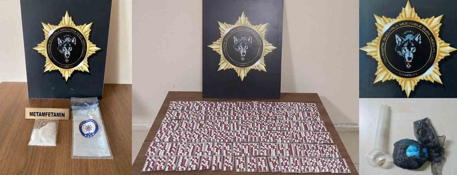 SAMSUN'DA NARKOTİK SUÇLARLA MÜCADELE ŞUBE MÜDÜRLÜĞÜ EKİPLERİNCE YAPILAN ÇALIŞMADA ÇOK SAYIDA UYUŞTURUCU MADDE ELE GEÇİRİLDİ, 16 KİŞİ GÖZALTINA ALINDI