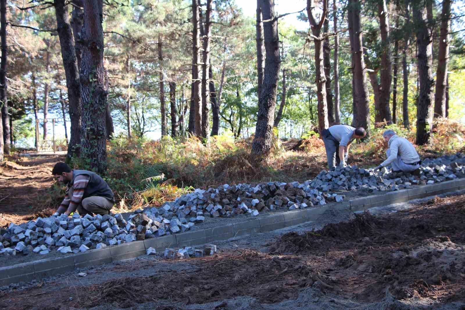 TRABZON'UN ARAKLI İLÇESİNDE ÇÖP DÖKÜM SAHASI OLARAK GÜNDEME GELEN VE TARTIŞMALARA YOL AÇAN TURUP BÖLGESİNDE TARIM VE ORMAN BAKANLIĞINCA MİLLET ORMANI YAPILIYOR