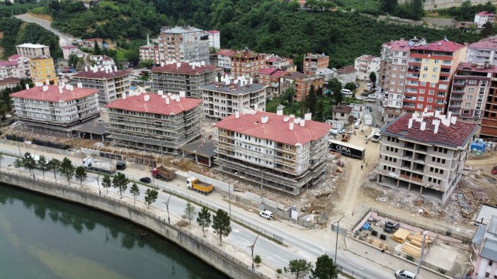 Doğankent’teki Afet Konutlarının İnşaatı Sürüyor