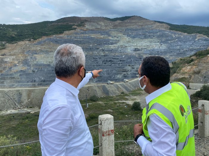 Vali Çakır, Bakır Madeni İşletmesinde İncelemelerde Bulundu