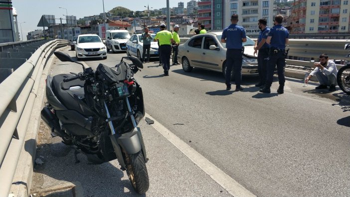 Motosiklet Sürücüsü Kazada Yaralandı