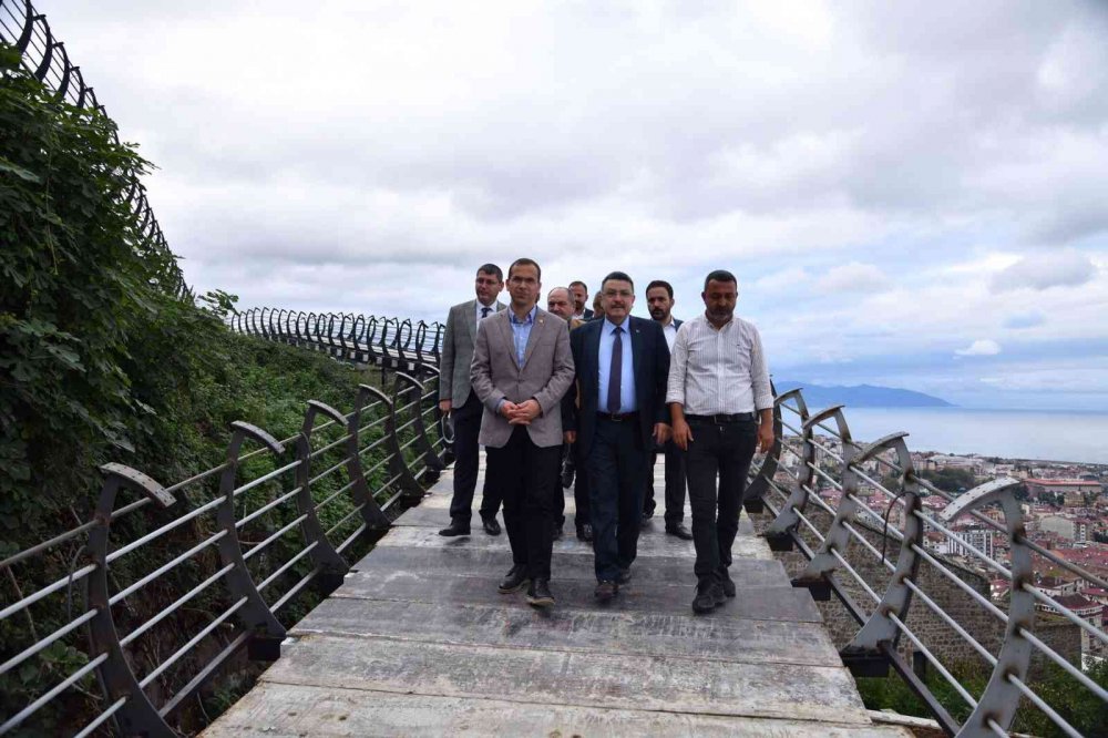 TRABZON ŞEHİR MERKEZİ SEYİR TERASINDAN SEYREDİLECEK , PROJENİN YÜZDE 70'Şİ BİTTİ