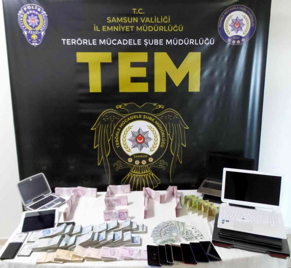 DEAŞ’IN ÇATIŞMA BÖLGESİNDE ÖRGÜT ÜYELERİNE GÖNDERİLEN PARA SAMSUN’DA ELE GEÇİRİLDİ: 3 GÖZALTI