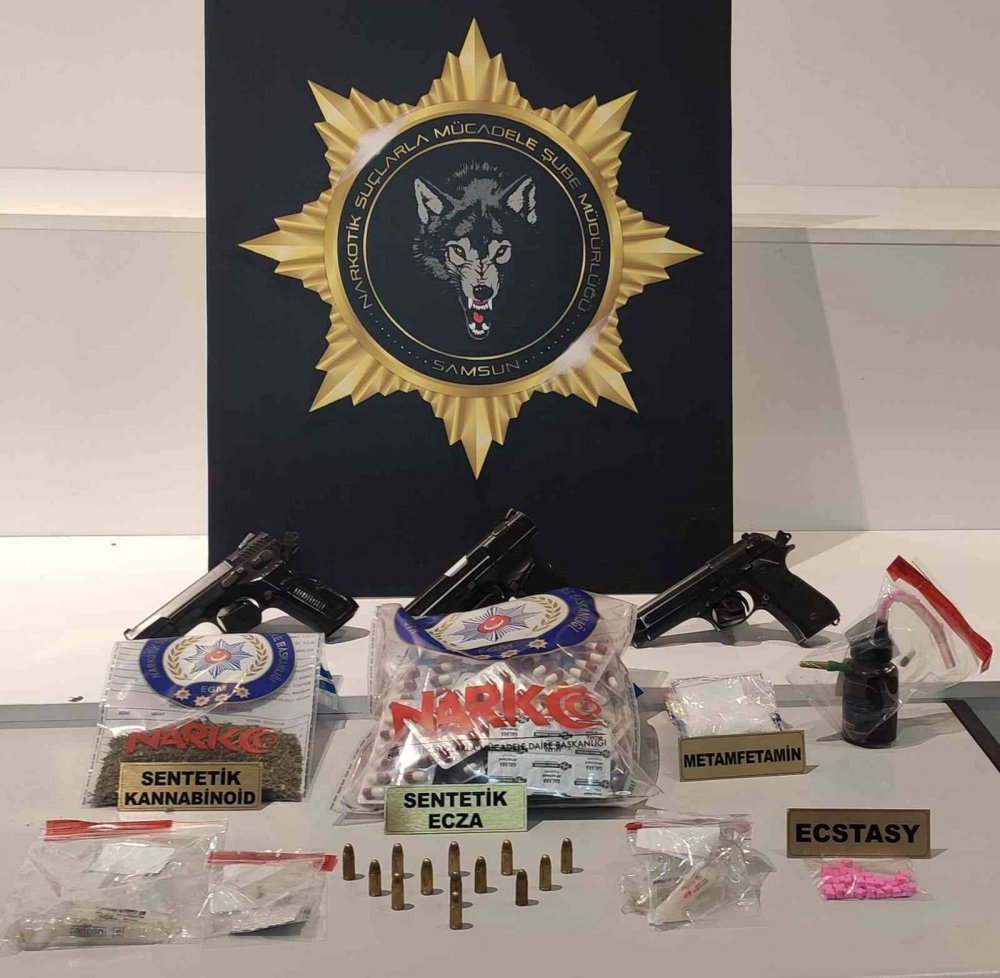 SAMSUN'DA POLİS TARAFINDAN DÜZENLEDİĞİ EŞ ZAMANLI UYUŞTURUCU OPERASYONUNDA 25 ŞÜPHELİ GÖZALTINA ALINDI