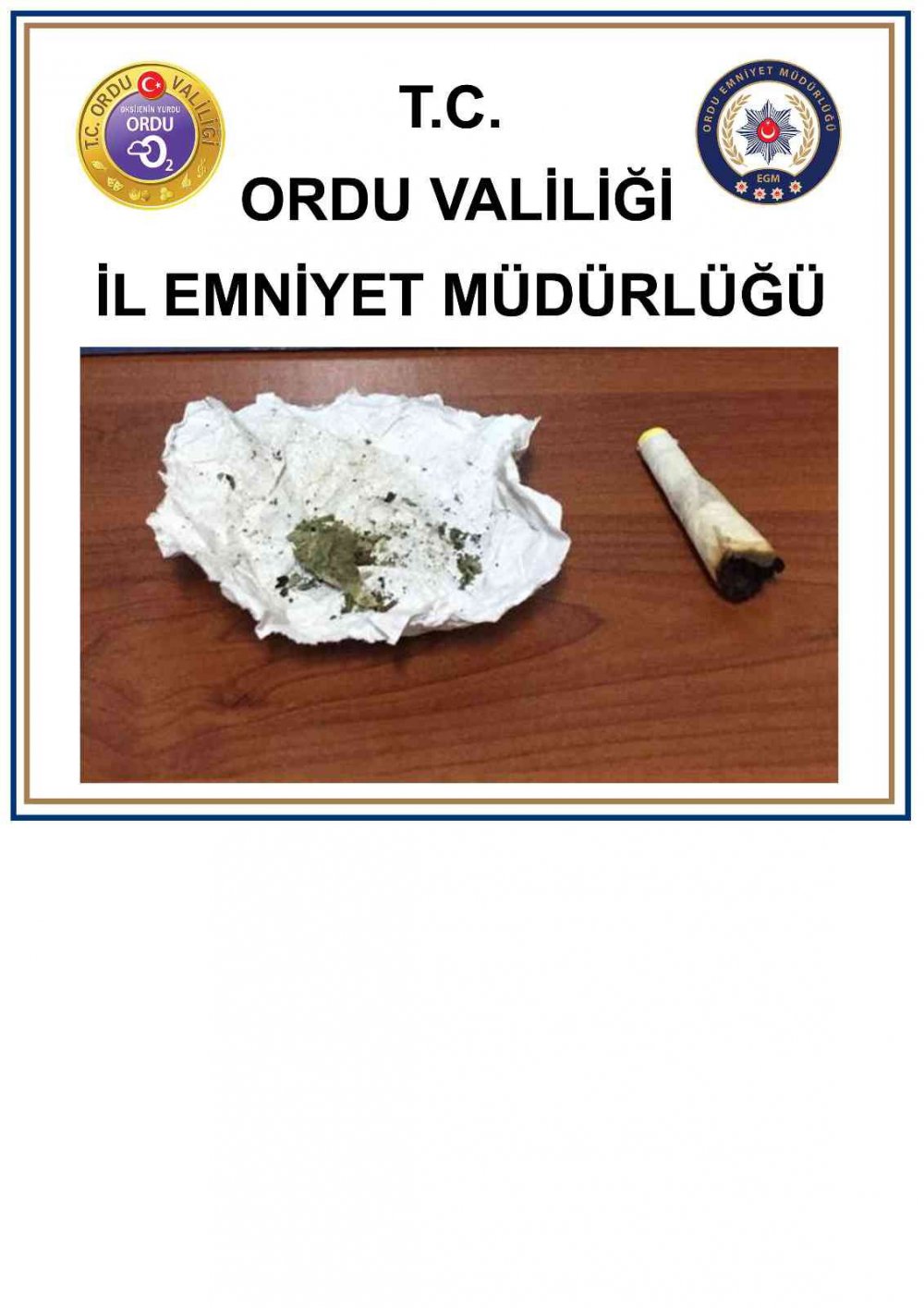 ORDU'DA POLİS EKİPLERİ TARAFINDAN SAHTE ALKOLLÜ İÇKİ VE UYUŞTURUCU MADDEYE YÖNELİK YAPILAN ÇALIŞMADA 10 KİŞİ HAKKINDA ADLİ İŞLEM BAŞLATILDI