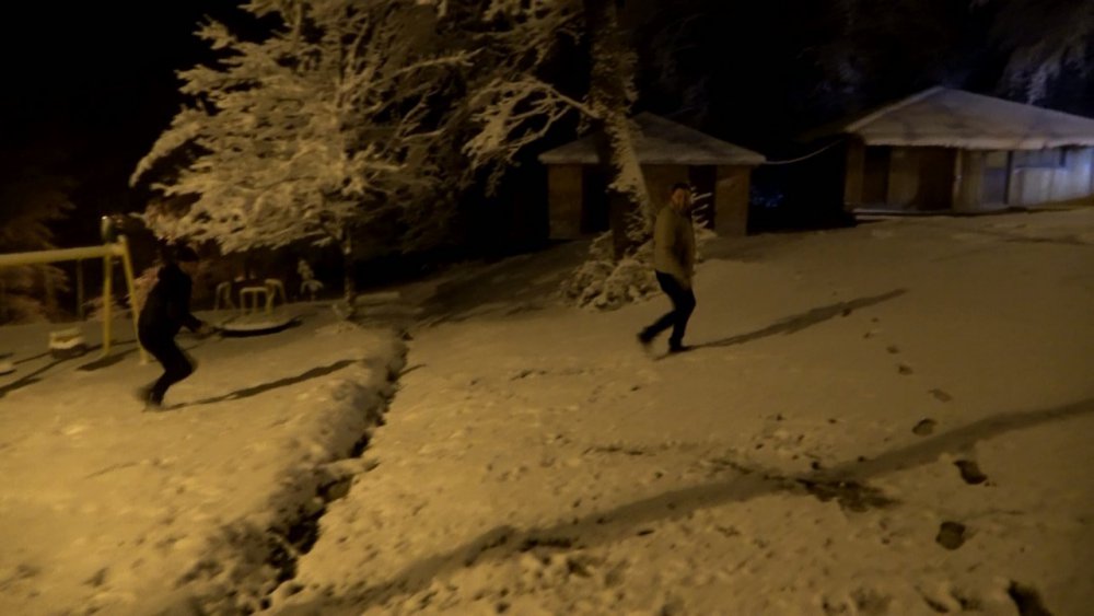 SAMSUN'UN 19 MAYIS İLESİNDE YOĞUN KAR YAĞIŞI NEBİYAN DAĞI'NI BEYAZA BÜRÜDÜ