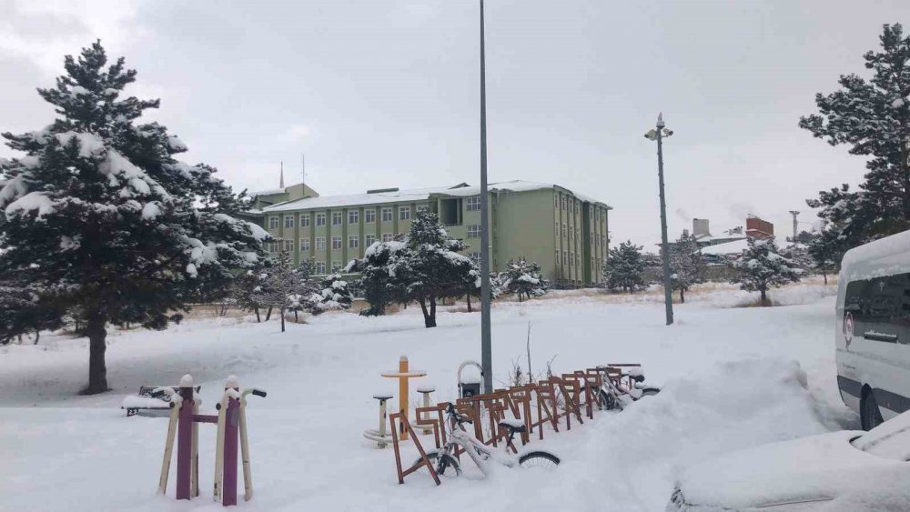 MEVSİM NORMALLERİNE DÖNEN ERZURUM'DA AKŞAM BAŞLAYAN KAR YAĞIŞI, SABAHA KADAR ETKİSİNİ SÜRDÜRDÜ