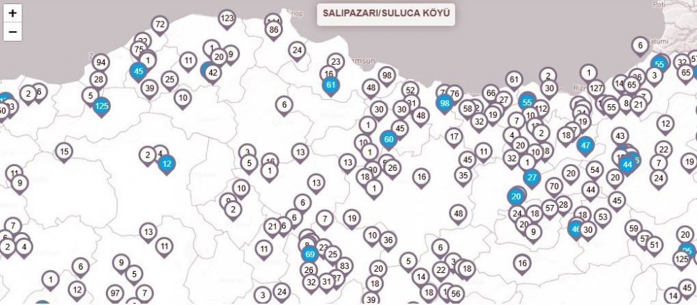 KIŞ MEVSİMİNİN EN SOĞUK GÜNLERİNİN YAŞANDIĞI SAMSUN'DA KAR YAĞIŞI ARALIKLARLA ETKİLİ OLURKEN, 80 KIRSAL MAHALLENİN YOLU ULAŞIMA KAPANDI