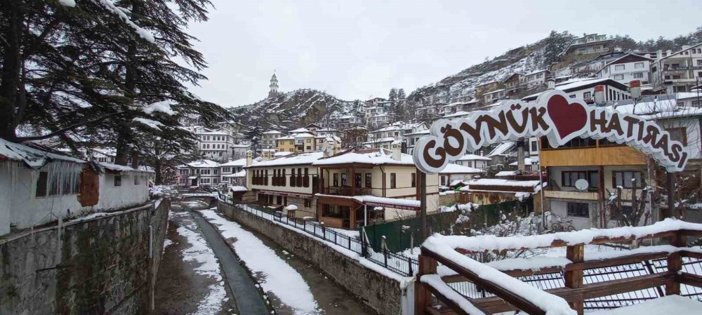BOLU'NUN GÖYNÜK İLÇESİNDE, HAVA SICAKLIKLARININ GECE SAATLERİNDE EKSİ 10 DERECELERDE SEYRETMESİ ÜZERİNE BUZ SARKITLARI OLUŞTU