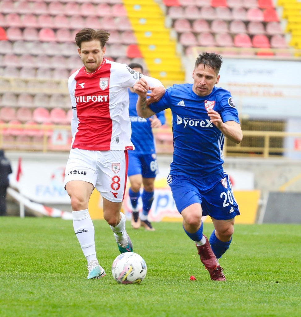 SPOR TOTO 1. LİG'İN 29. HAFTASINDA BOLUSPOR , KONUK ETTİĞİ LİG LİDERİ SAMSUNSPOR'A 5 - 1 'LİK SKORLA MAĞLUP OLDU