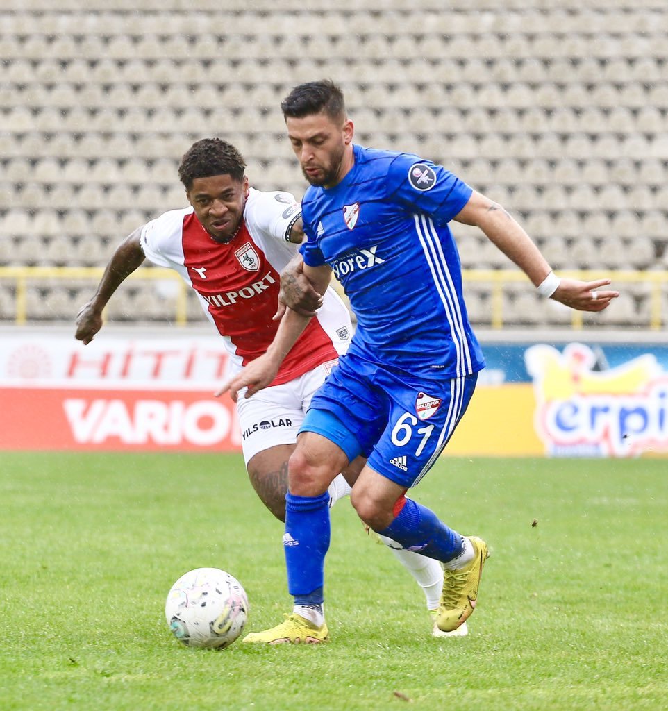 SPOR TOTO 1. LİG'İN 29. HAFTASINDA BOLUSPOR , KONUK ETTİĞİ LİG LİDERİ SAMSUNSPOR'A 5 - 1 'LİK SKORLA MAĞLUP OLDU