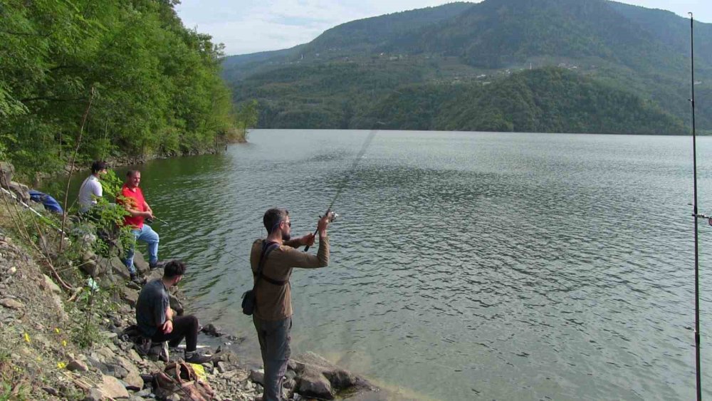 BARAJ GÖLÜNDE BALIK KAFESLERİ YIRTILDI, OLTASINI ALAN KOŞTU. ARTVİN'DE BARAJ GÖLÜNDE BALIK KAFESLERİNDEN BİRİNDE YIRTILMA MEYDANA GELMESİ İLE BİNLERCE TÜRK SOMONU GÖLE DAĞILDI