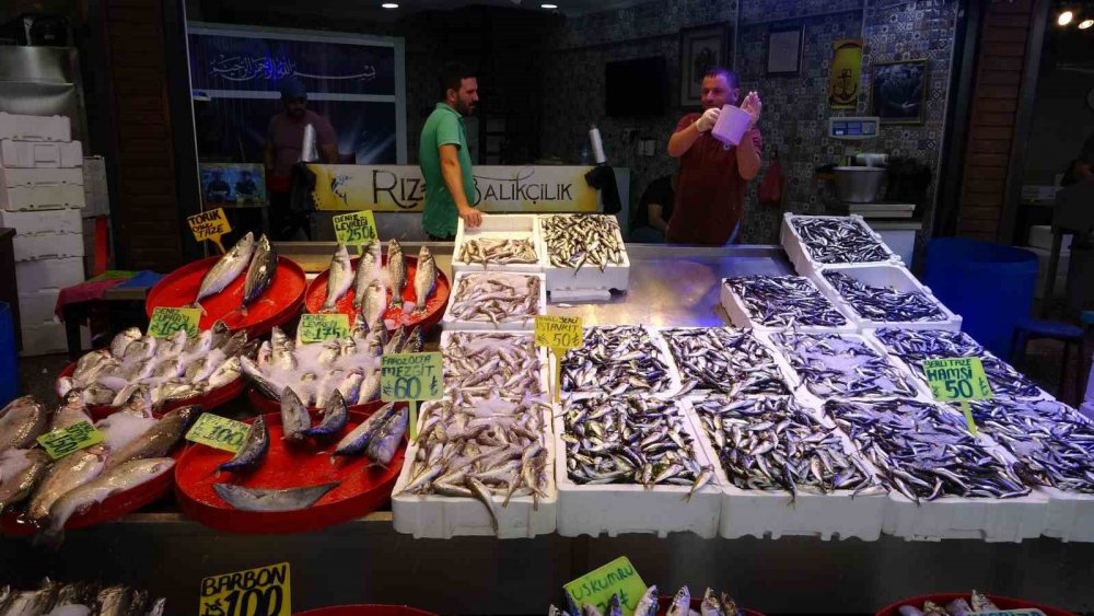 1 EYLÜL İTİBARİYLE SONA ERMESİYLE KARADENİZ'E AÇILAN BALIKÇILAR SON YILLARIN EN BEREKETLİ AV SEZONU YAŞANDIĞI BU GÜNLERDE TEZGAHLAR HAMSİ, İSTAVRİT, MEZGİT, BARBUN VE SARGAN BALIKLARI İLE SÜSLENDİ