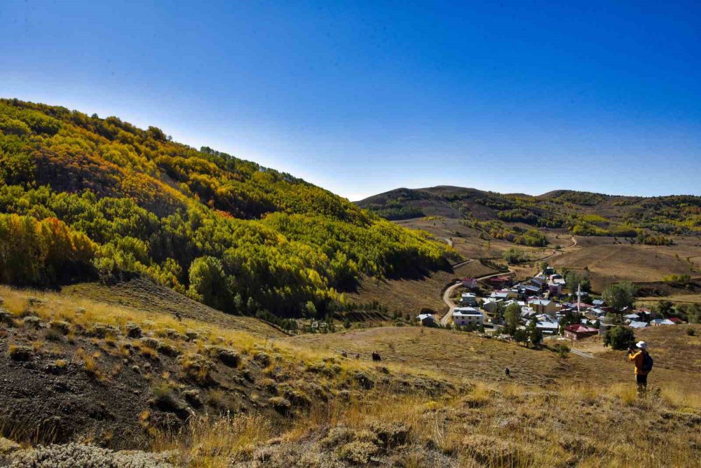 SONBAHARIN BÜYÜLEYİCİ RENKLERİYLE BOYANAN GÜMÜŞHANE DAĞLARI DOĞA SEVERLERİN VAZGEÇİLMEZ DESTİNASYONU HALİNE GELİRKEN 7'DEN 70'E BU GÜZELLİKLERİ GÖRMEK İSTEYEN DOĞASEVERLERİN AKININA UĞRUYOR