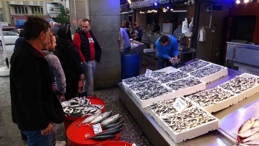 SEZON BAŞINDAN BERİ GENELLİKLE BATI KARADENİZ TARAFLARINDA AVLANARAK TRABZON'DA SATIŞA SUNULAN HAMSİ, BUGÜNLERDE ARTIK TRABZON AÇIKLARINDA AVLANARAK TEZGÂHLARDA YERİNİ ALDI