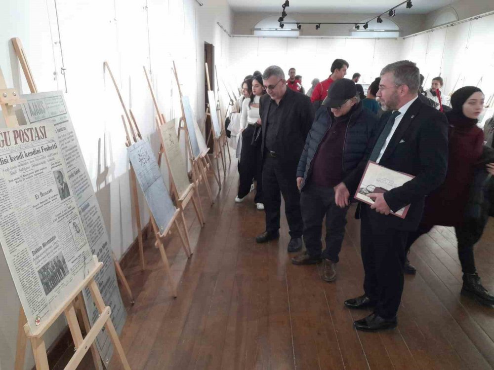 DOĞU ANADOLU GAZETECİLER CEMİYETİ TARAFINDAN CUMHURİYETİMİZİN 100. YILI KUTLAMALARI KAPSAMINDA HAZIRLANAN 100 YIL , 100 GAZETE KONULU SERGİ AÇILDI