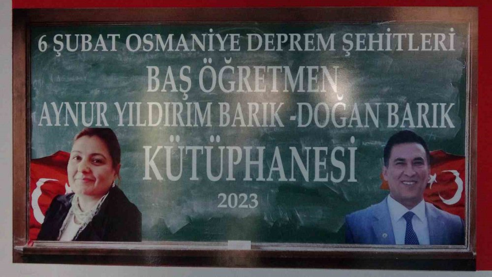 TRABZONLU RESSAM YILDIRAY YILDIRIM, DEPREMDE HAYATINI KAYBEDEN ABLASI AYNUR YILDIRIM BARIK VE ENİŞTESİ DOĞAN BARIK ANISINA TRABZON'UN ARSİN İLÇESİNDEKİ MAHALLESİNDEKİ OKULA KÜTÜPHANE YAPTIRDI