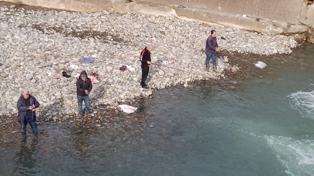 ARTVİN'İN HOPA İLÇESİNDE DENİZDE MEYDANA GELEN FIRTINA NEDENİYLE BALIK KAFESLERİNDEN BİRİ YIRTILDI. BİNLERCE SOMON AKINTIYI TAKİP EDEREK SUNDURA DERESİ'NE GİRDİ. HABERİ ALAN VATANDAŞLAR, OLTASINI ALIP DEREYE AKIN ETTİ