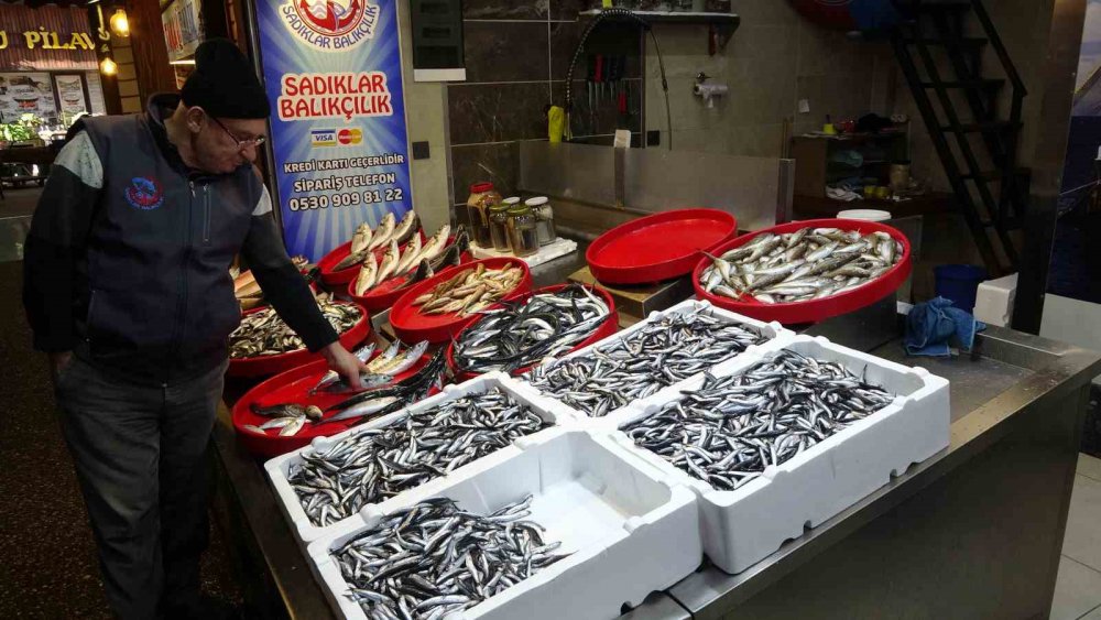 HAMSİ AVI DÜŞÜŞE GEÇTİ, FİYATI İKİYE KATLANDI.35 TL'DEN SATILAN HAMSİ BUGÜN İTİBARİYLE TEZGÂHLARDA 60-70 TL'YE SATILMAYA BAŞLADI