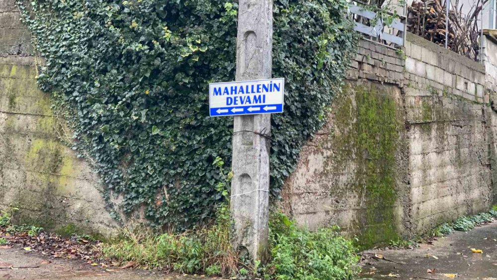 RİZE’NİN ARDEŞEN İLÇESİ ÇİFTEKAVAK MAHALLESİNDE MUHTAR KÖYÜNDEKİ TRAFİK SIKIŞIKLIĞINI MAHELLENİN DEVAMI TABELASI ASARAK ÇÖZMEYE ÇALIŞMASI HEM DÜŞÜNDÜRDÜ HEM GÜLDÜRDÜ