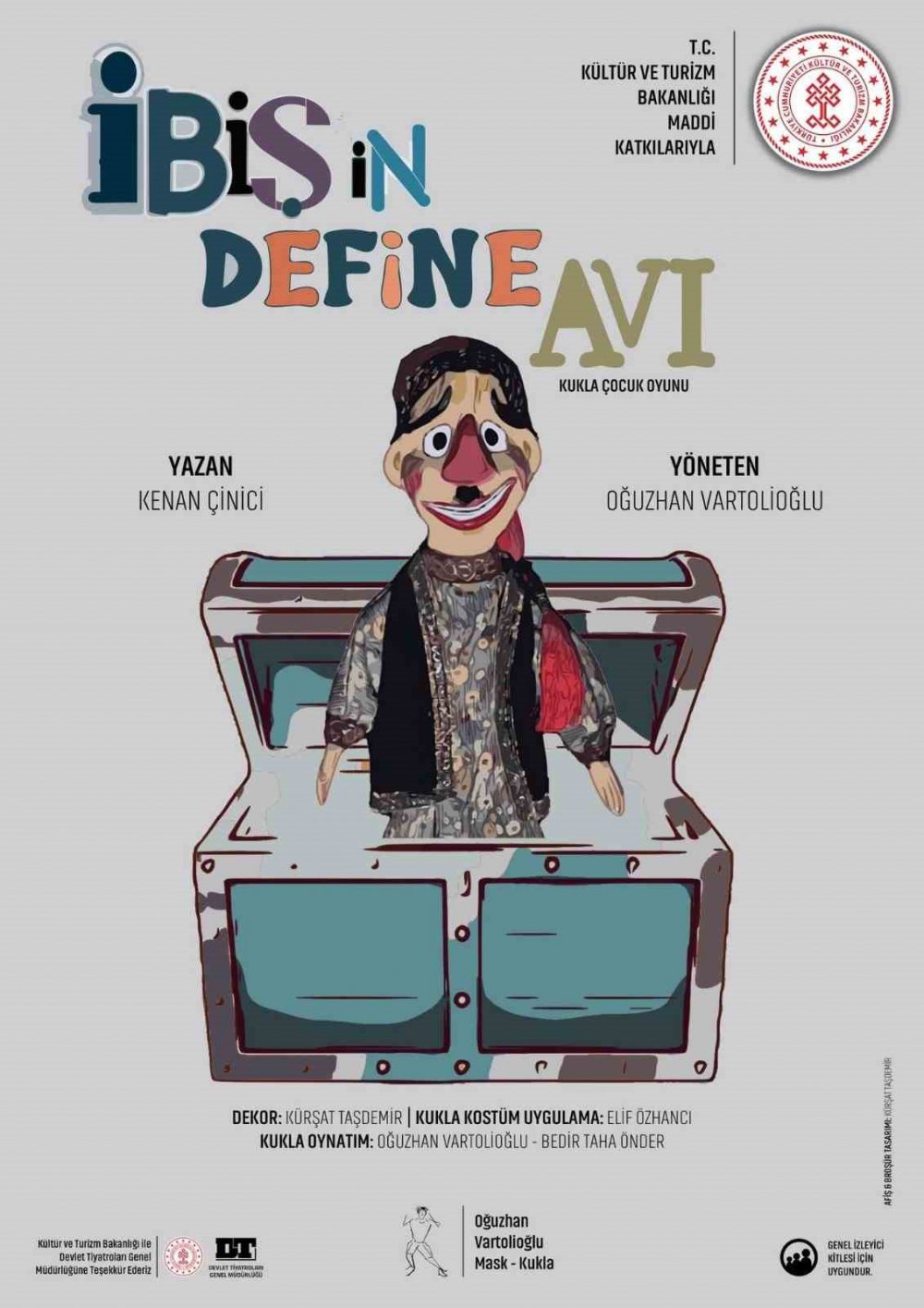 TÜRKİYE'DE ÇOK AZ TİYATRO VE KİŞİ TARAFINDAN İCRA EDİLEN KUKLA SANATINI ERZURUM'DA YAŞATAN SANATÇI OĞUZHAN VARTOLİOĞLU, "İBİŞ'İN DEFİNE AVI" ADLI OYUNLA MERAKLILARININ KARŞISINA ÇIKACAK