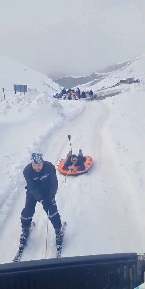 Eğribel’e Tünel Yapıldı, Eski Yol Kayak Pistine Dönüştü