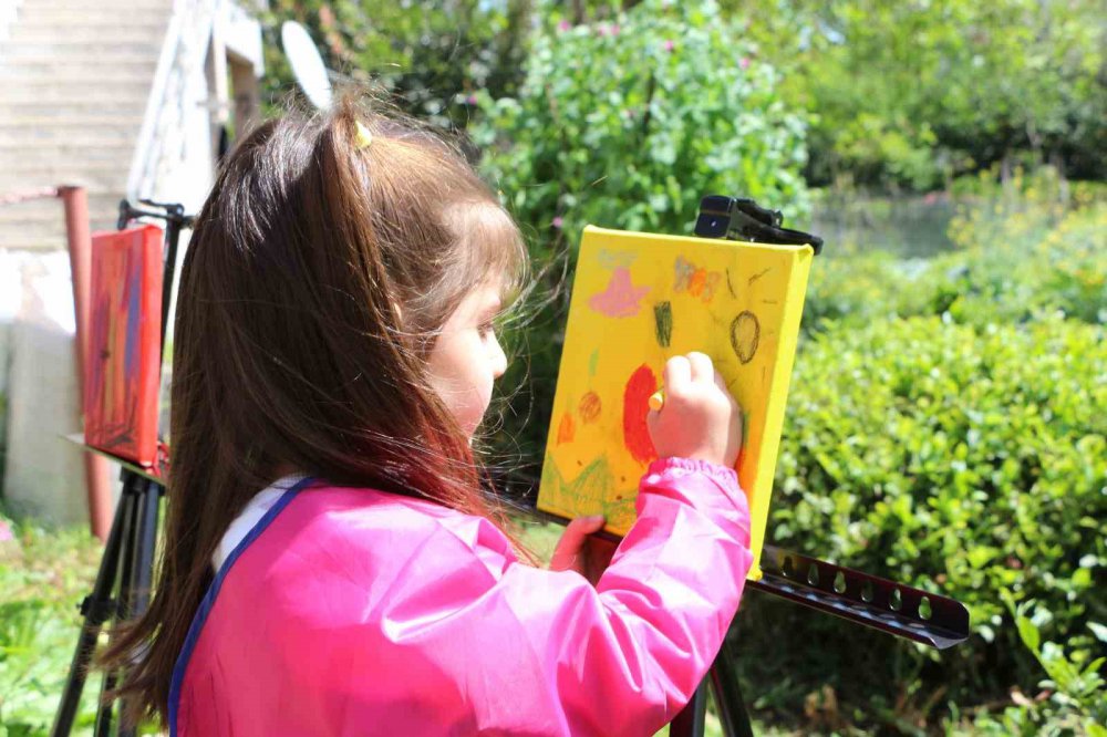 Rize'de 5 Yaşındaki İkiz Kardeşler Yaptıkları Resimler İle Görenleri Hayran Bırakıyor