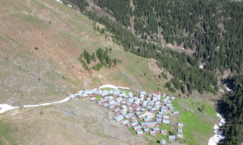 Artvin Ahşap Mimarisi İle Ünlü Yanıklı Köyü Yaylasının Muhteşem Bahar Manzarası