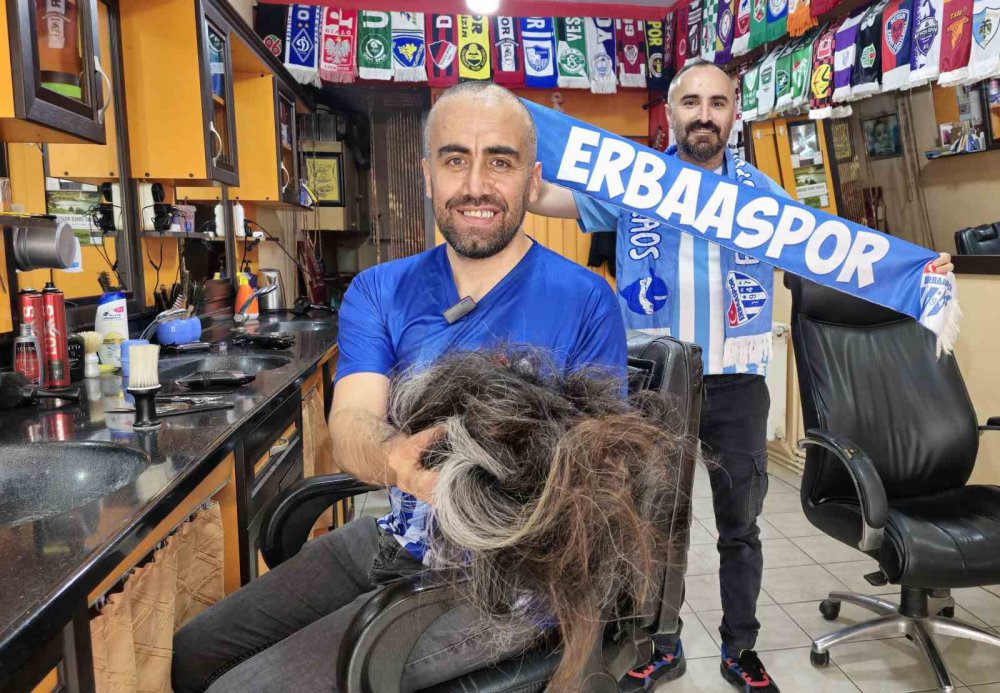 Tokat'ta Spor Muhabiri Sözünü Tuttu: 2 Yıllık Saçını Şampiyonluk İçin Kazıttı