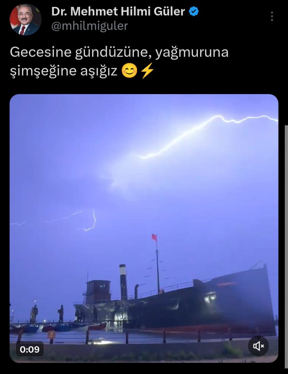 Ordu'da şimşekler havayı aydınlattı , vatandaş bakakaldı
