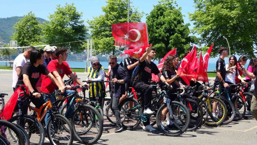 Ordu'da sağlık için pedal çevirdiler