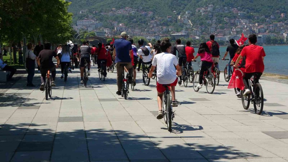 Ordu'da sağlık için pedal çevirdiler