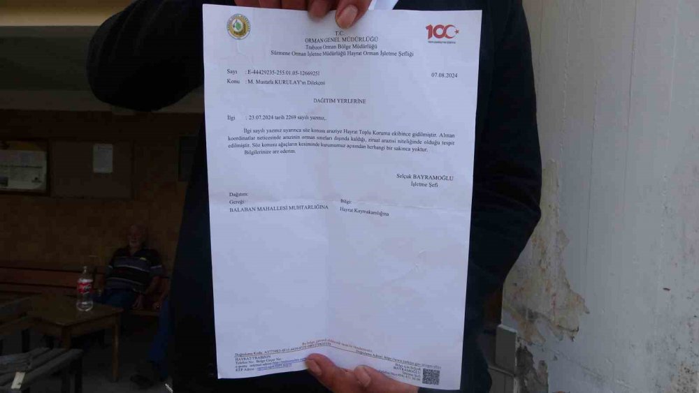 Hayrat'ta 800 Yıllık Camiyi Kurtarmak İçin Çevresindeki Ağaçları Kestiler