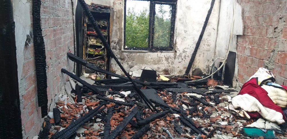 Samsun'da faicadan dönüldü , ev küle döndü