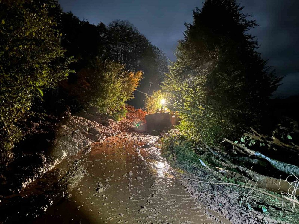 Rize'de aşırı yağıştan sonra sel ve heyelenlar oldu