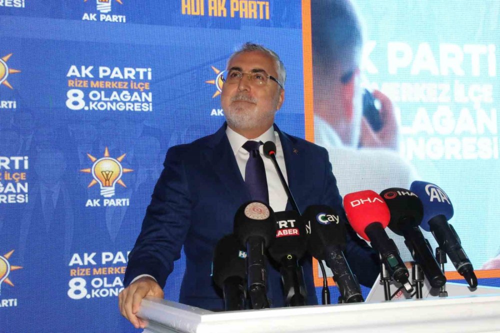 Bakan Işıkhan Rize'de Ak parti merkez ilçe başkanlığı kongresinde konuştu