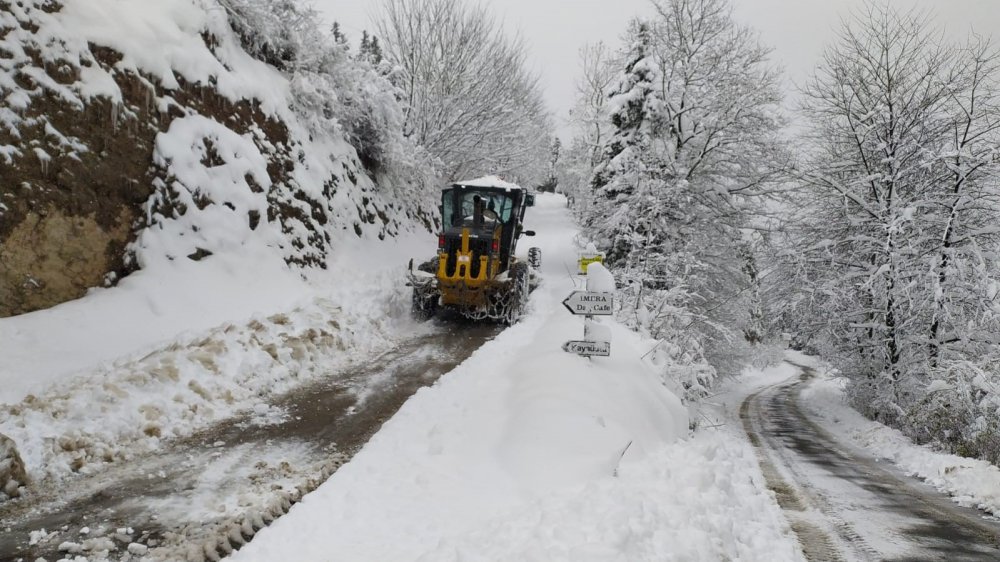 Doğu Karadeniz'de Kar Yağışı: 508 Köy ve Mahalle Yolu Kapandı