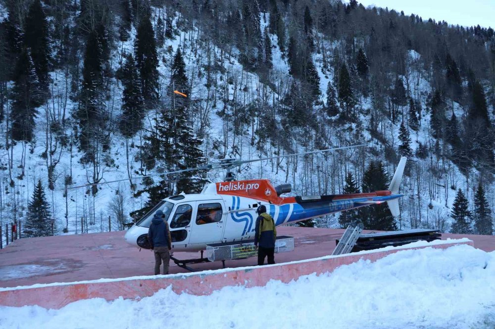 Rize'de Kaçkarlar’da Heliski Heyecanı Başladı