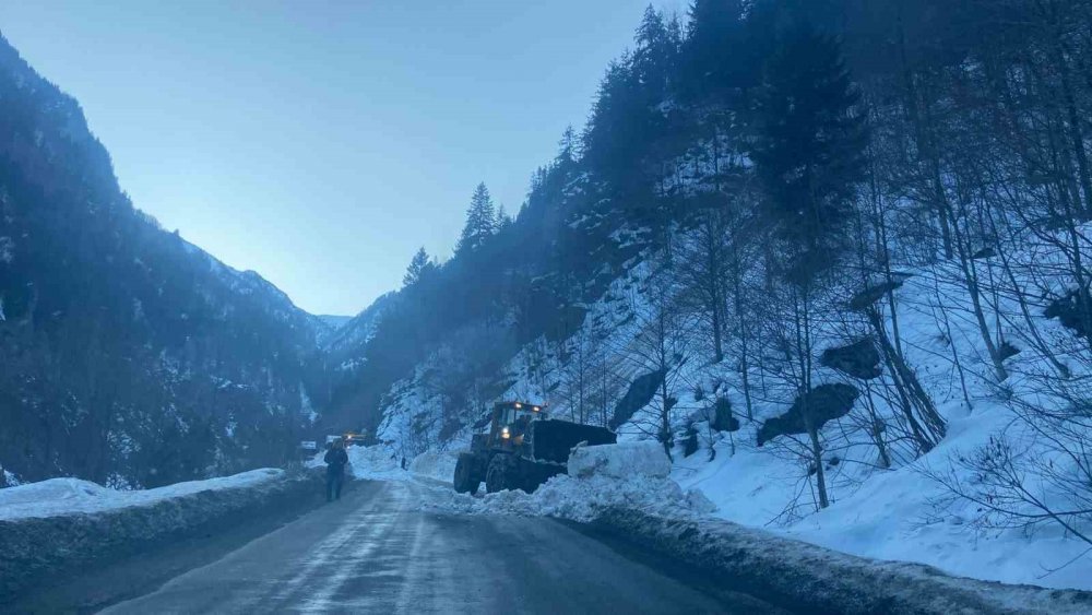 Trabzon-bayburt Karayolunda Çığ