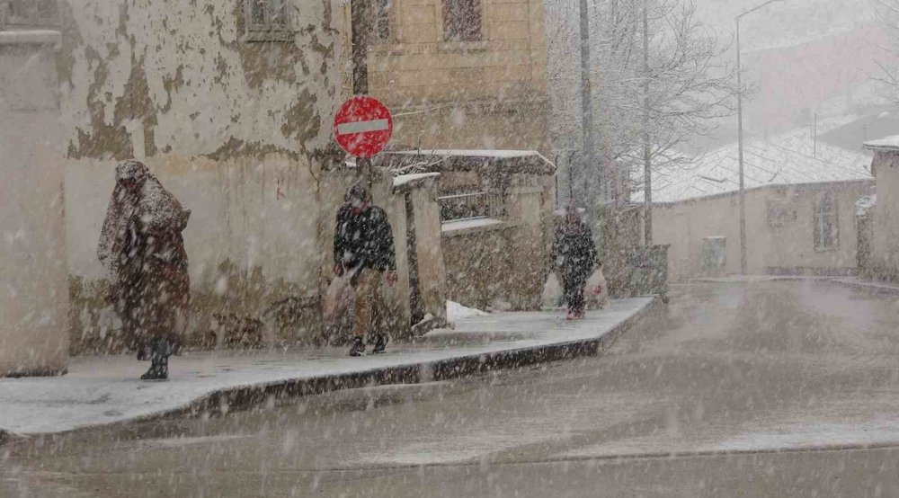 Beklenen Nisan Karı Geldi: Bayburt’a Lapa Lapa Kar Yağdı