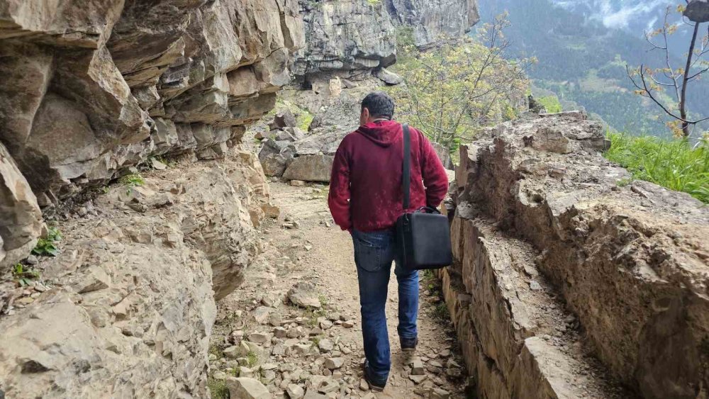 Artvin’de Tarihi Ticaret Yolu Drone İle Görüntülendi