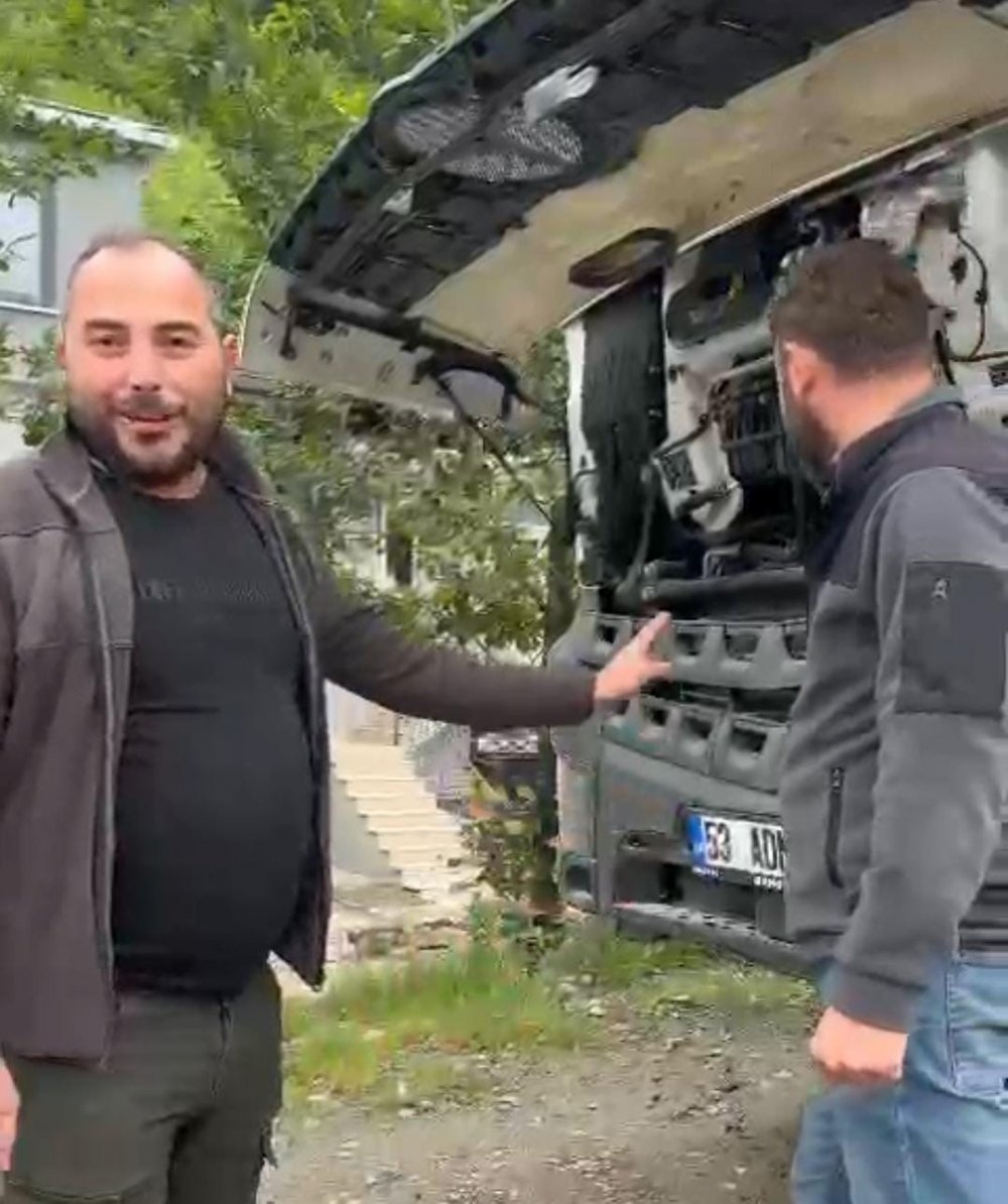 Rize’de Kuş Yuvası İçin 15 Gündür Çalıştırılmayan Kamyon