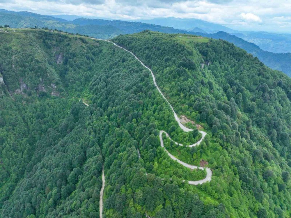 Trabzon’da Bir Yandan Yayla Yollarında Karla Mücadele Çalışması Yapılıyor Bir Yandan Yayla Yolları Betonlanıyor