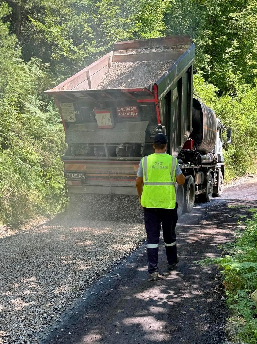 Sinop’ta 115 Kilometrelik Köy Yolu Asfaltlandı