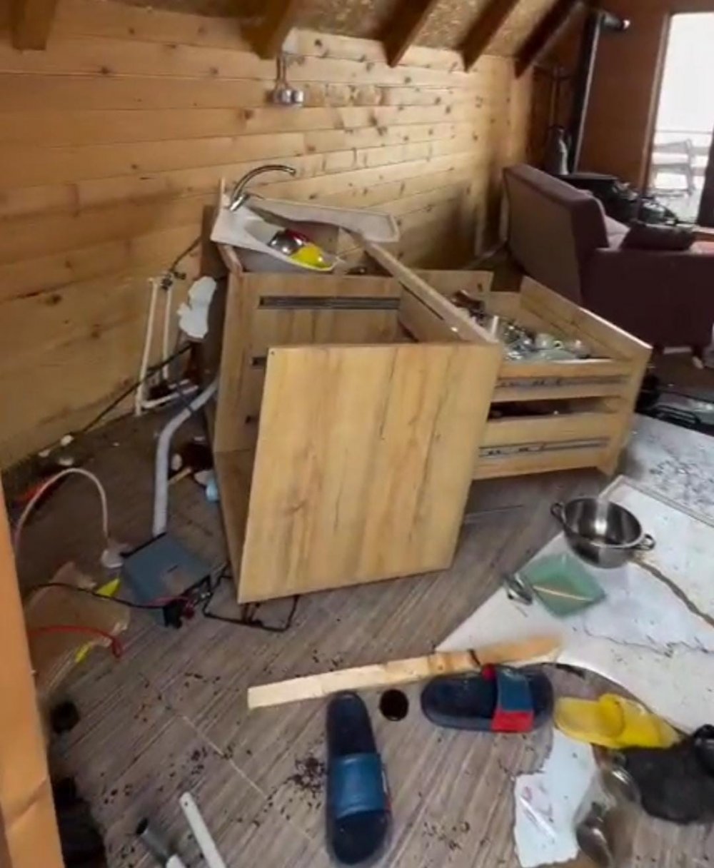 Rize’de Aç Kalan Ayılar Bungalovlara Girdi