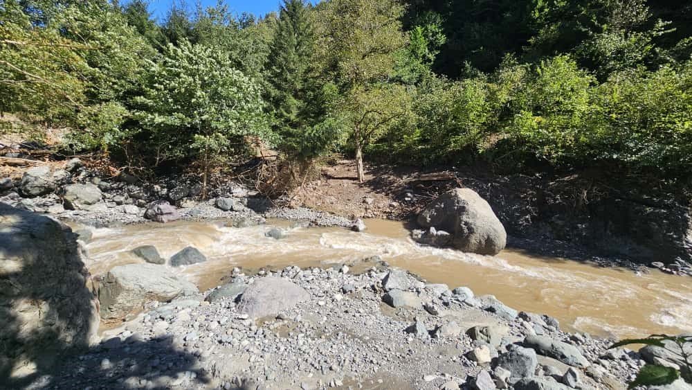 Artvin Borçka’daki Tarihi Taş Köprü Selde Yıkıldı