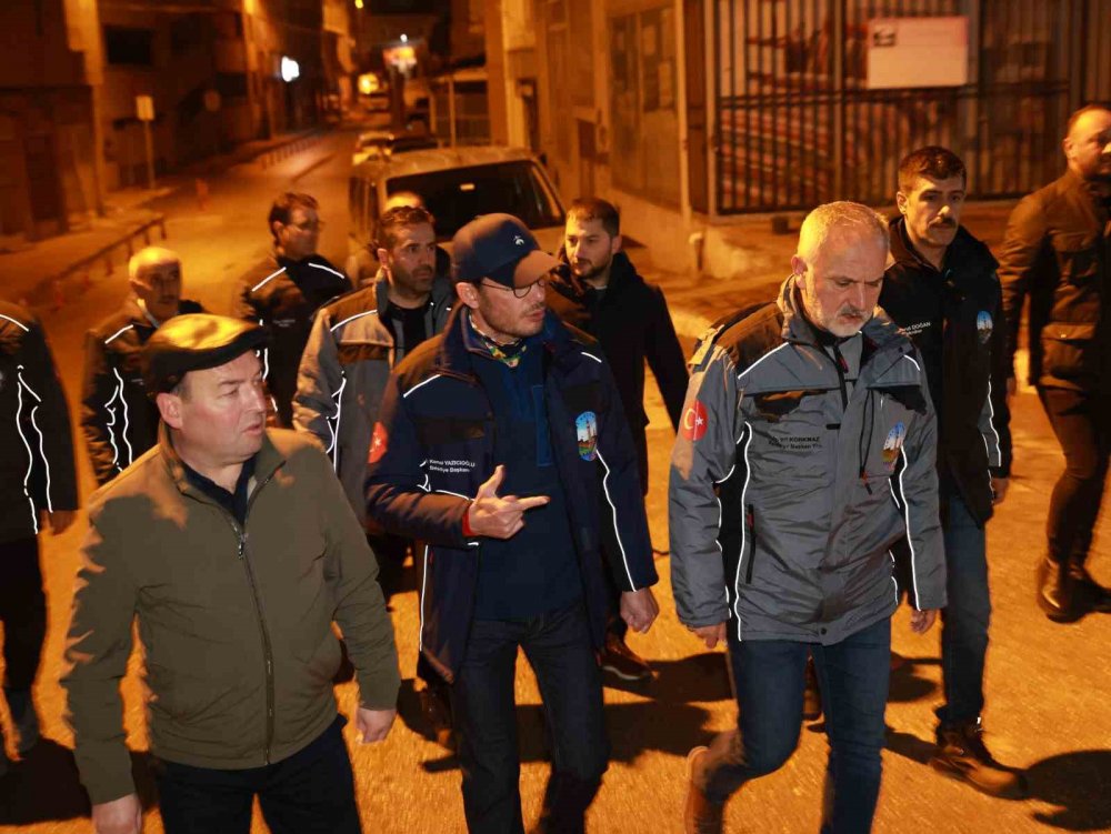 Tokat Belediye Başkanı Yazıcıoğlu’nun Mesaisi Gece Yarısı Da Devam Ediyor